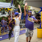 Smooth Motion College Comfort Pro Rocker - LSU Tigers - Choice 880 - Heavy-Duty Kickback Rocker with Beverage Holder Detail