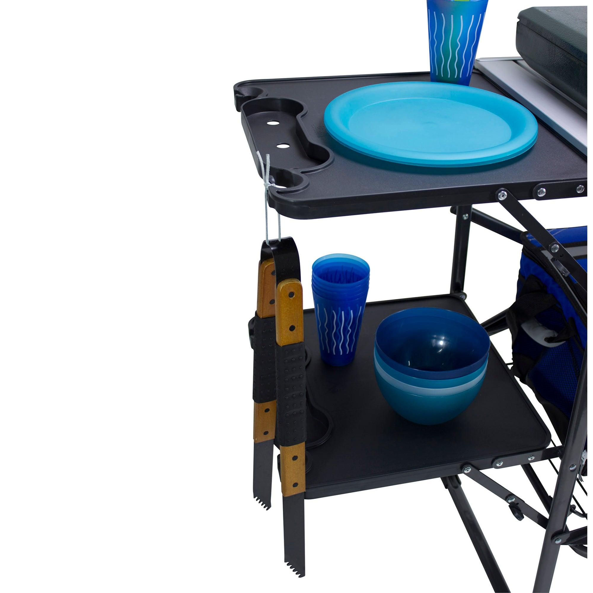 Portable Culinary Slim-Fold Cook Station - Choice 575 - Multi-Purpose Outdoor Culinary Cooking Set Detail