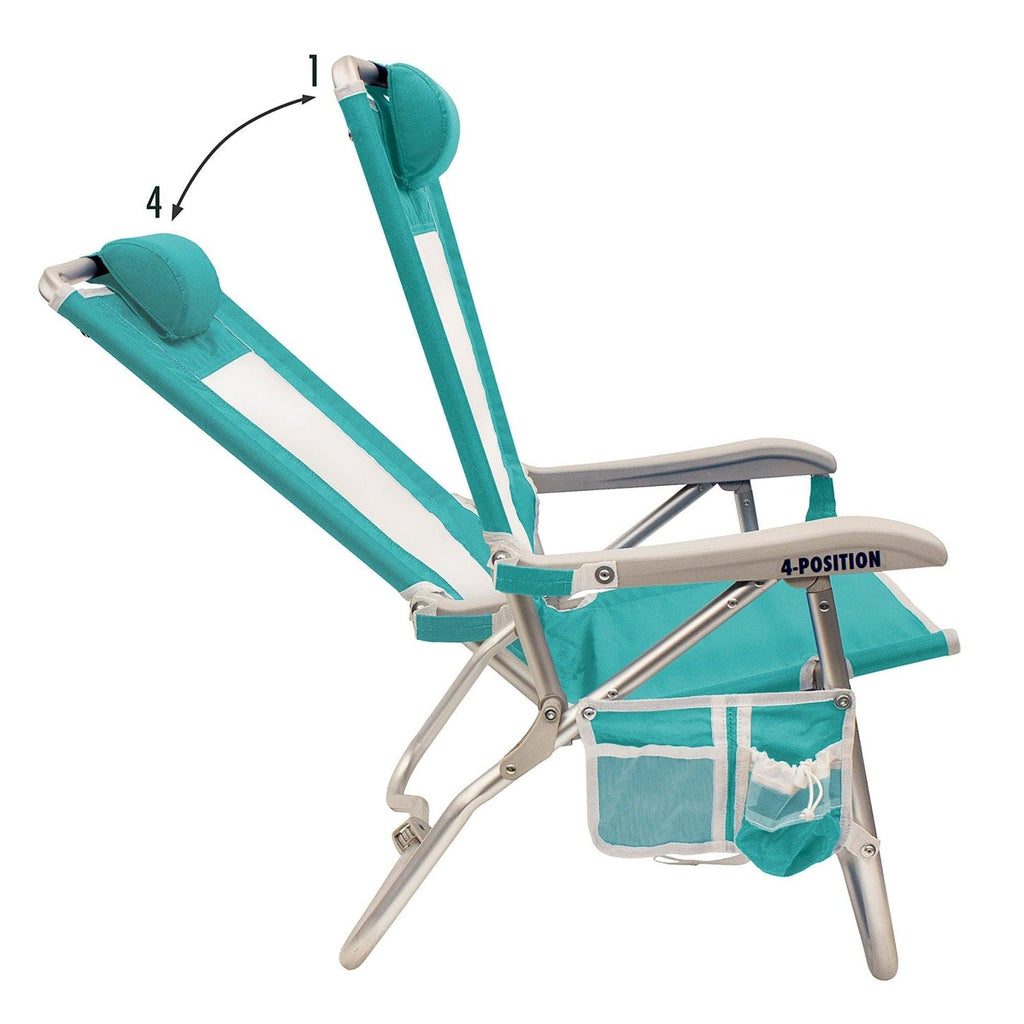 Backpack Travel Bi-Fold Beach Chair - Choice 601 - Portable Heavy-Duty Low Boy Chair for Ocean Side Detail