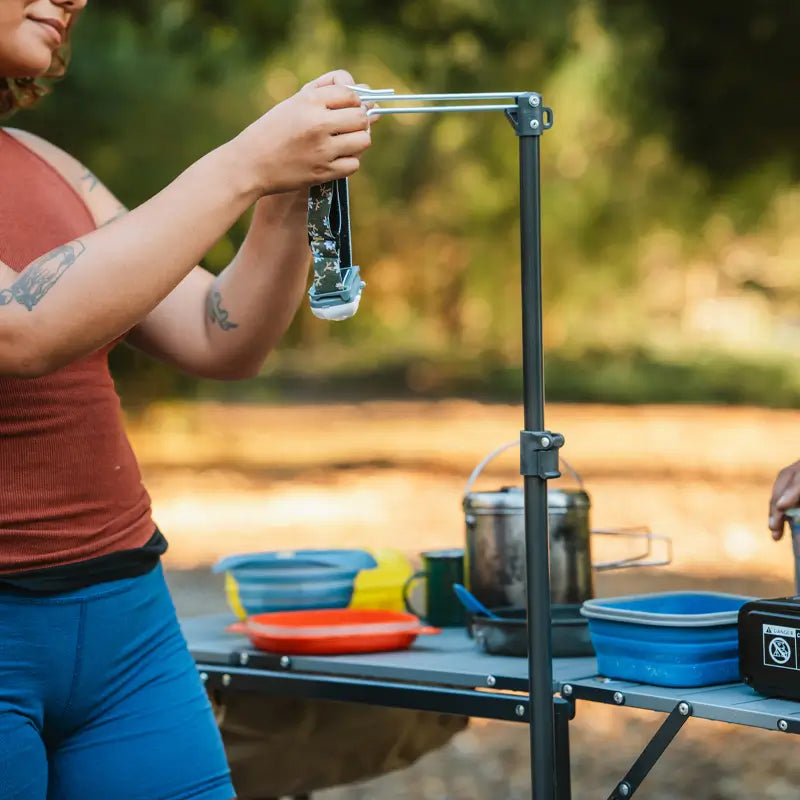 Compact Grilling Master Cook Station - Choice 171 - Heat-Resistant Over-Fire Grill Rack for Camping Detail