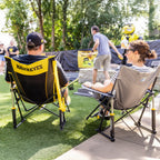 Heavy-Duty Freestyle College Comfort Pro Rocker - Iowa Hawkeyes - Choice 249 - Heavy-Duty Kickback Rocker with Beverage Holder Detail