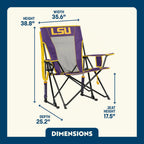 Smooth Motion College Comfort Pro Rocker - LSU Tigers - Choice 880 - Heavy-Duty Kickback Rocker with Beverage Holder Detail