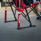 Patented Spring-Action College Comfort Pro Rocker - Nebraska Cornhuskers - Choice 161 - Heavy-Duty Kickback Rocker with Beverage Holder Detail