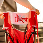 Patented Spring-Action College Comfort Pro Rocker - Nebraska Cornhuskers - Choice 161 - Heavy-Duty Kickback Rocker with Beverage Holder Detail