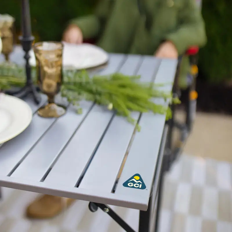 Slim-Fold Slim-Fold Table XL - Choice 651 - Portable Camping Table with Heat-Resistant Countertop Detail