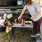 Heavy-Duty Grilling Slim-Fold Table - Choice 196 - Master Outdoor Kitchen Station for Tailgating & BBQ Detail