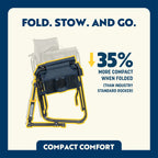 Smooth Motion Stowaway Rocker with Storage Pouch - Choice 573 - Freestyle Rocker Portable Outdoor Folding Chair Detail
