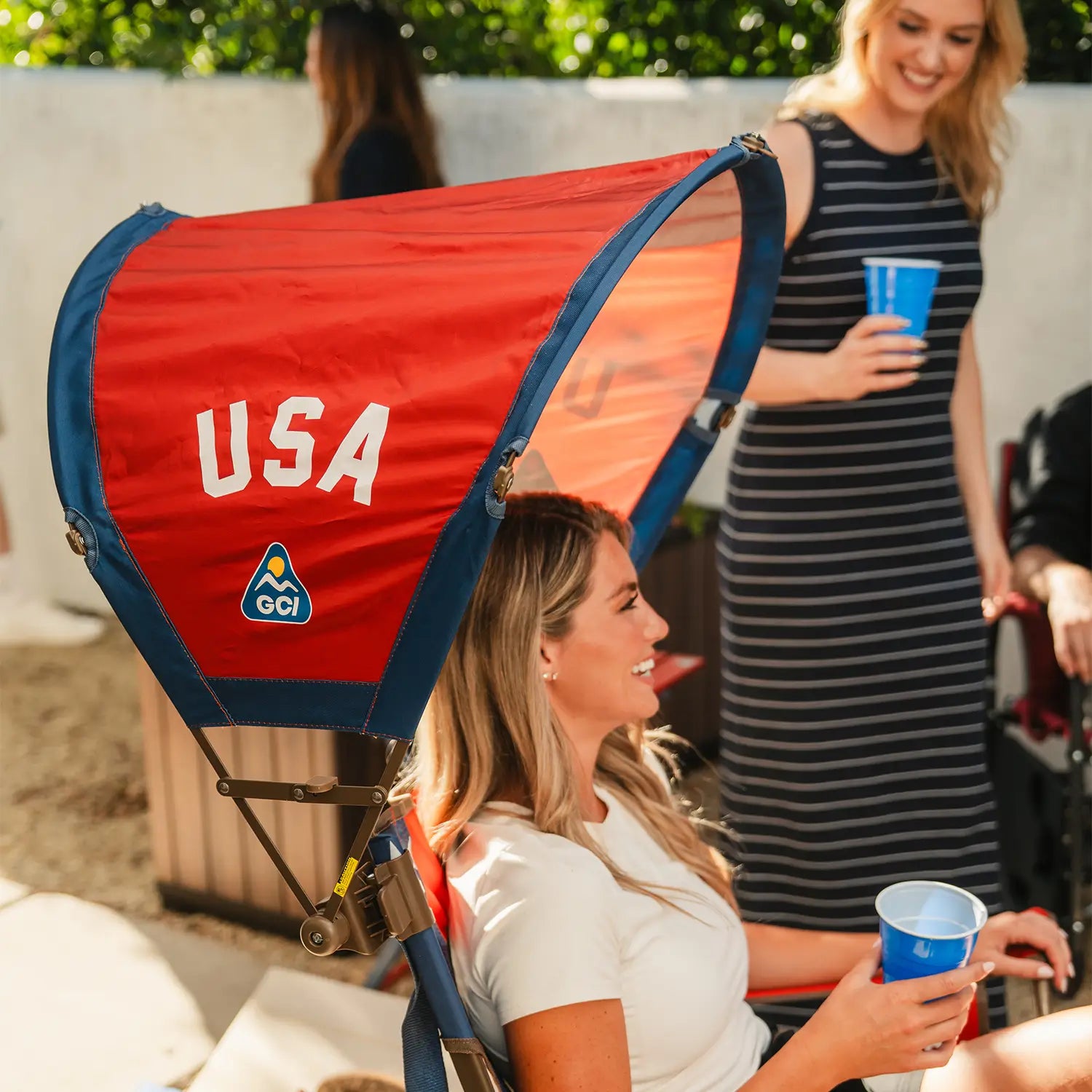 Premium All-Weather SunShade Accessory - USA Anniversary Deluxe - Choice 917 - Instant Sunshade Umbrella for Tailgating Detail