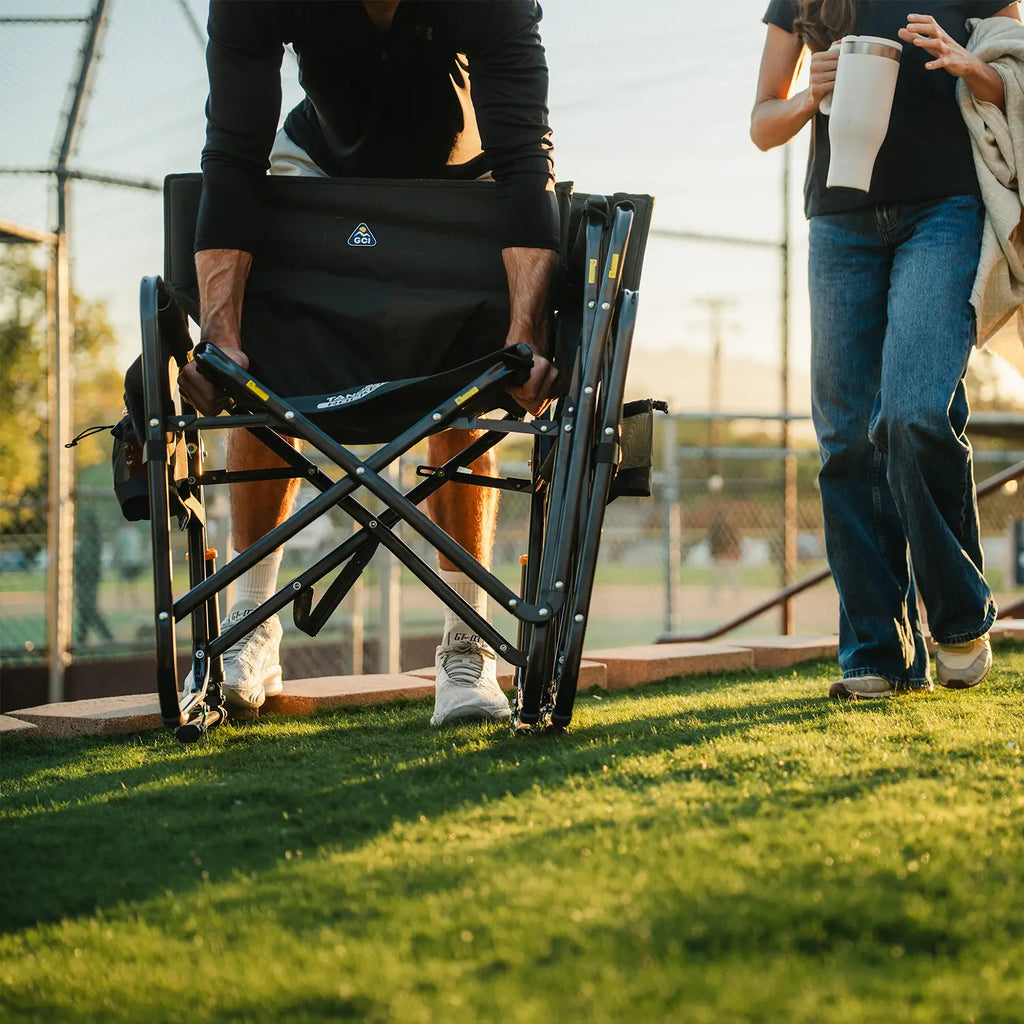 Premium All-Weather Tandem Rocker - Choice 227 - Patented Spring-Action Rocking Chair for Camping Detail