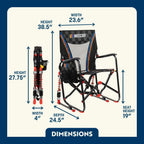 Heavy-Duty Freestyle Adjustable Rocker - NASCAR - Choice 899 - RoadTrip Rocker Smooth Motion Camp Chair Detail