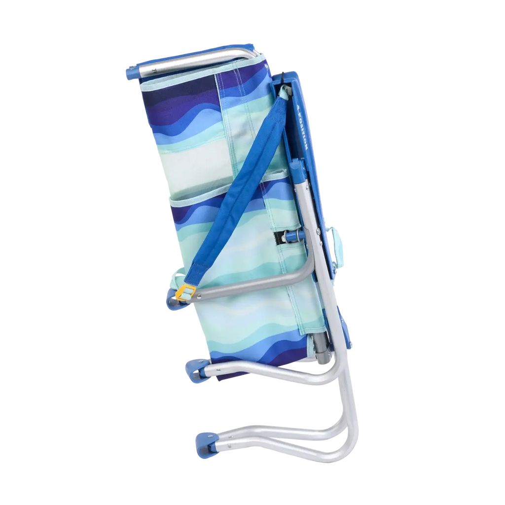 Backpack Travel Bi-Fold Beach Chair - Choice 601 - Portable Heavy-Duty Low Boy Chair for Ocean Side Detail