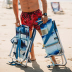Backpack Travel Bi-Fold Beach Chair - Choice 601 - Portable Heavy-Duty Low Boy Chair for Ocean Side Detail