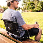 Secure-Hook Big Comfort Stadium Chair with Armrests - Choice 465 - Bleacher-Friendly Stadium Chair with Back Support Detail