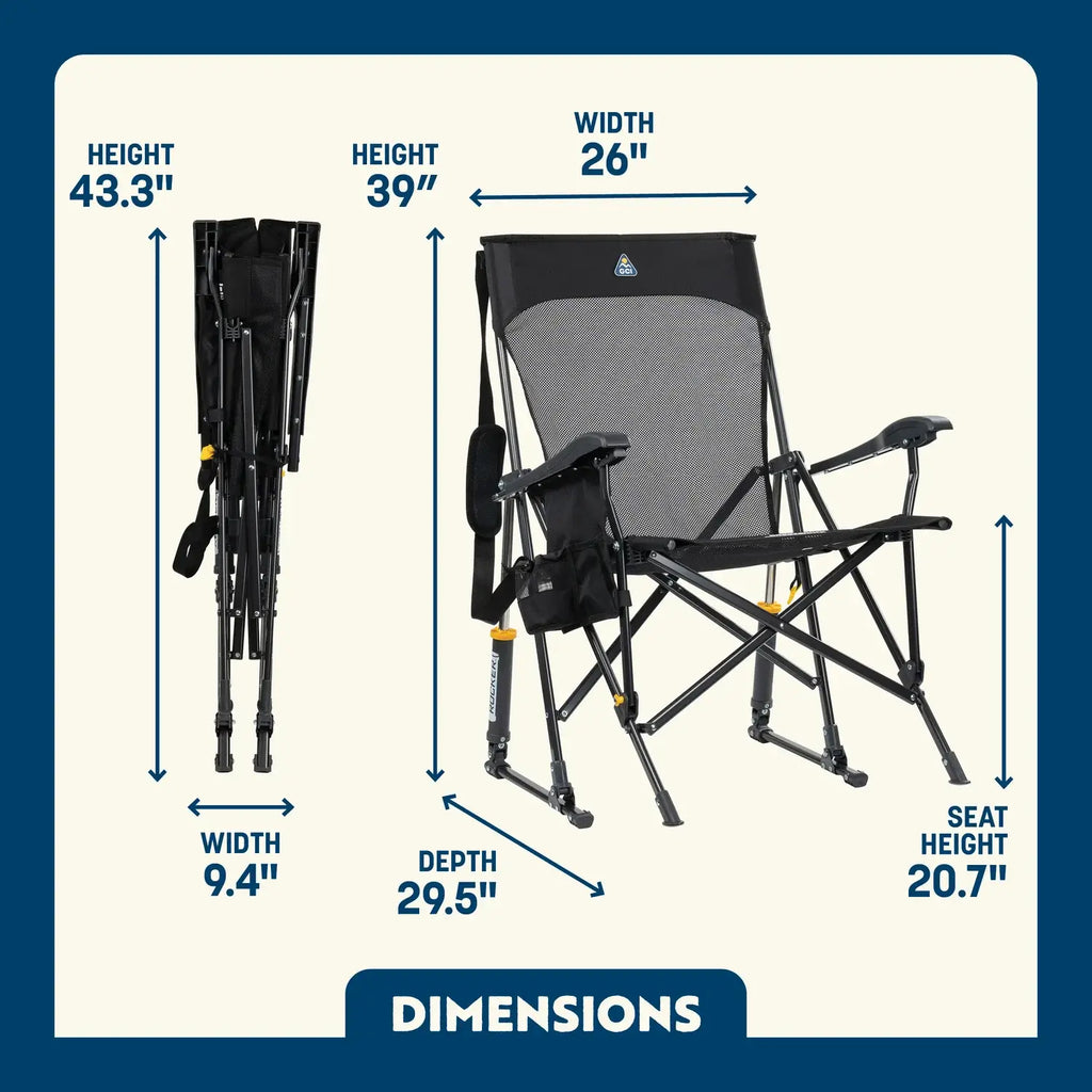Smooth Motion BreezeRocker - Choice 504 - Patented Spring-Action Rocking Chair for Camping Detail