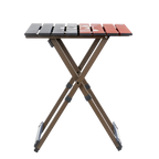 Portable Staging Compact Camp Table 20 - USA Anniversary Deluxe - Choice 757 - Master Outdoor Kitchen Station for Tailgating & BBQ Detail