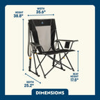 Patented Spring-Action Comfort Pro Rocker - Choice 375 - Patented Spring-Action Rocking Chair for Camping Detail