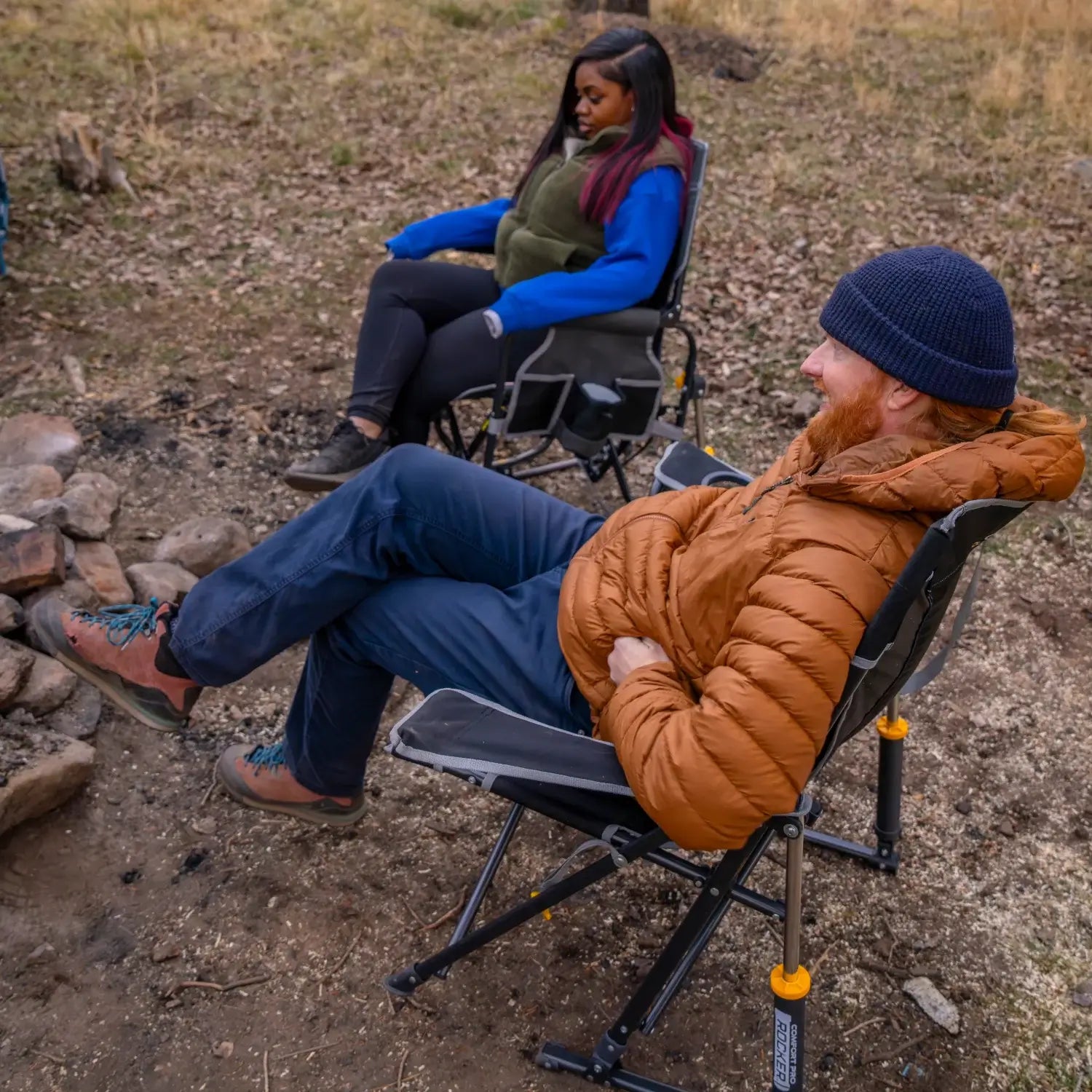 Patented Spring-Action Comfort Pro Rocker - Choice 375 - Patented Spring-Action Rocking Chair for Camping Detail