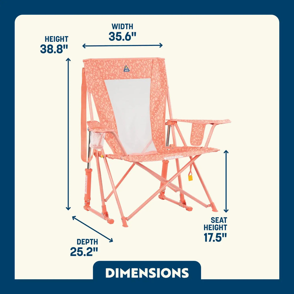 Patented Spring-Action Comfort Pro Rocker - Choice 375 - Patented Spring-Action Rocking Chair for Camping Detail