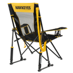 Heavy-Duty Freestyle College Comfort Pro Rocker - Iowa Hawkeyes - Choice 249 - Heavy-Duty Kickback Rocker with Beverage Holder Detail