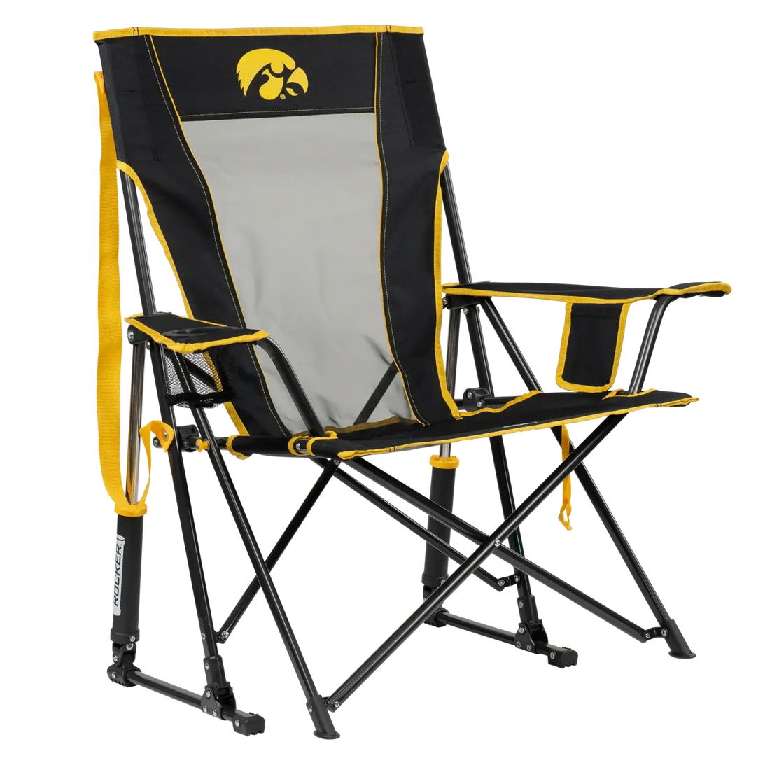 Heavy-Duty Freestyle College Comfort Pro Rocker - Iowa Hawkeyes - Choice 249 - Heavy-Duty Kickback Rocker with Beverage Holder - Default Title