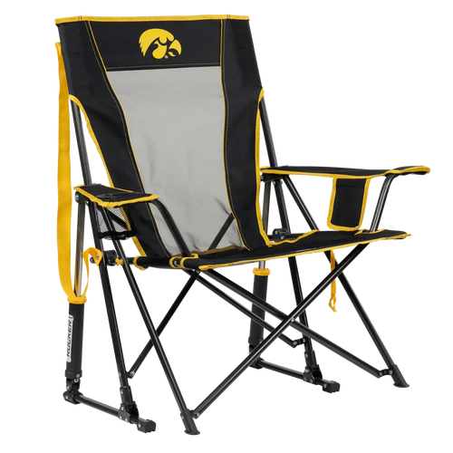 Heavy-Duty Freestyle College Comfort Pro Rocker - Iowa Hawkeyes - Choice 249 - Heavy-Duty Kickback Rocker with Beverage Holder - Default Title