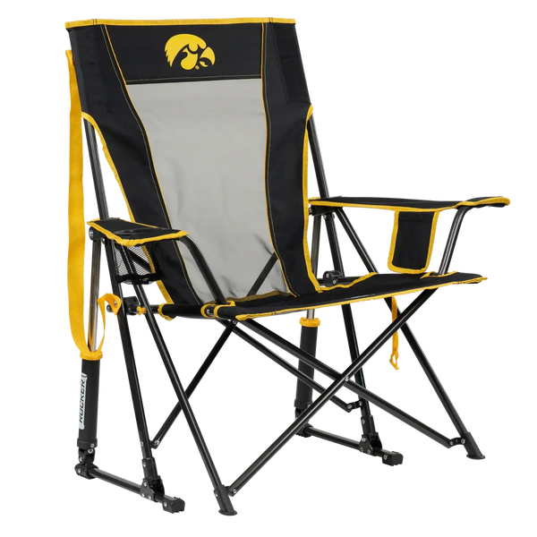 Heavy-Duty Freestyle College Comfort Pro Rocker - Iowa Hawkeyes - Choice 249 - Heavy-Duty Kickback Rocker with Beverage Holder - Default Title