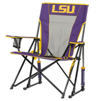 Smooth Motion College Comfort Pro Rocker - LSU Tigers - Choice 880 - Heavy-Duty Kickback Rocker with Beverage Holder Detail