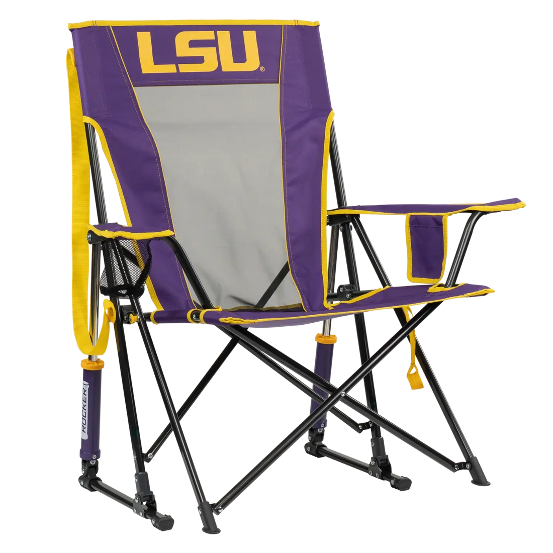 Smooth Motion College Comfort Pro Rocker - LSU Tigers - Choice 880 - Heavy-Duty Kickback Rocker with Beverage Holder - Default Title