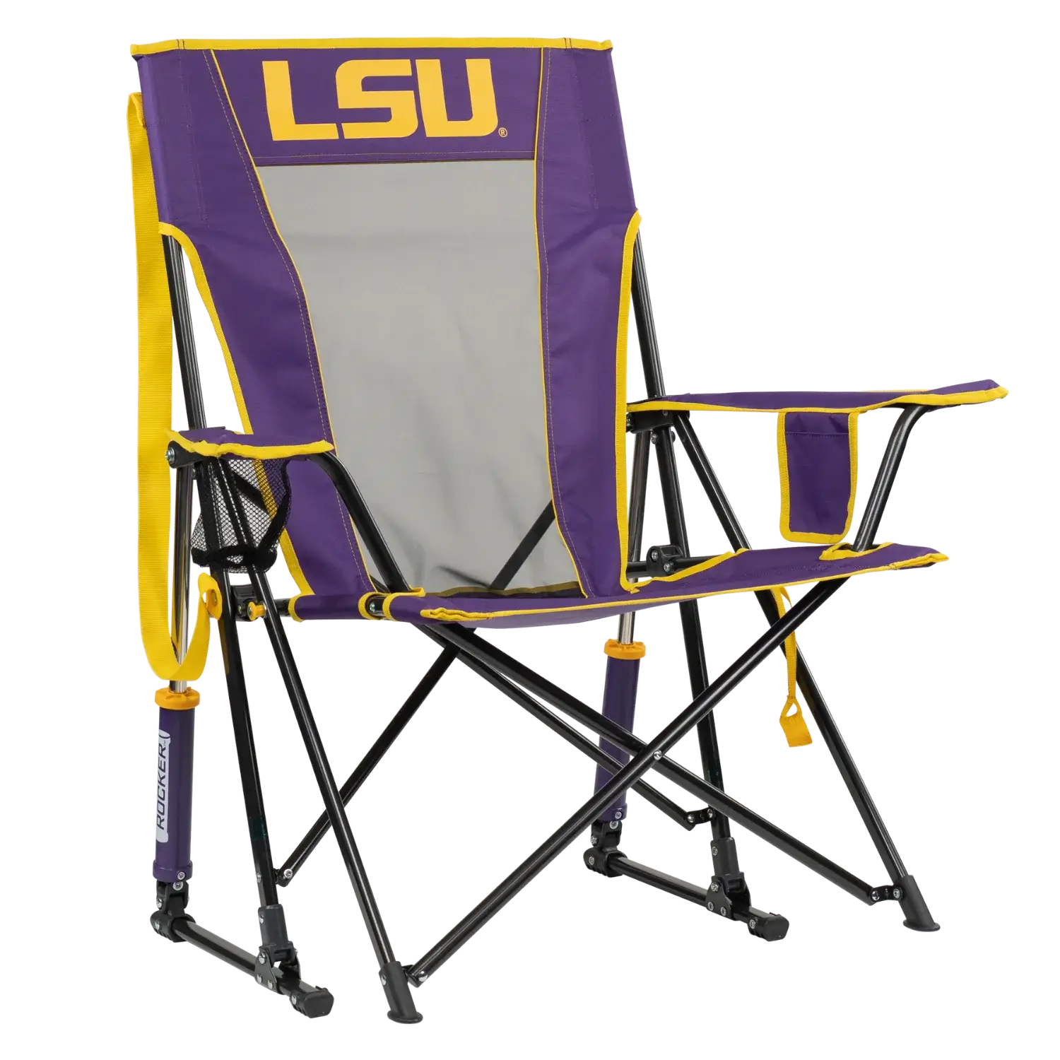 Smooth Motion College Comfort Pro Rocker - LSU Tigers - Choice 880 - Heavy-Duty Kickback Rocker with Beverage Holder - Default Title
