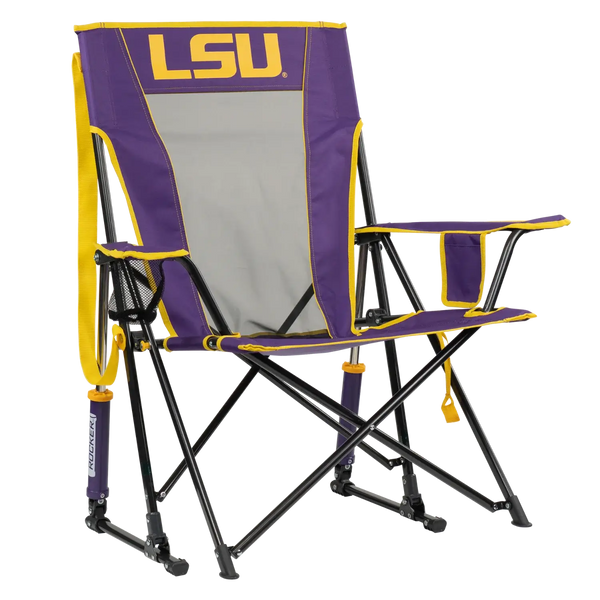 Smooth Motion College Comfort Pro Rocker - LSU Tigers - Choice 880 - Heavy-Duty Kickback Rocker with Beverage Holder - Default Title
