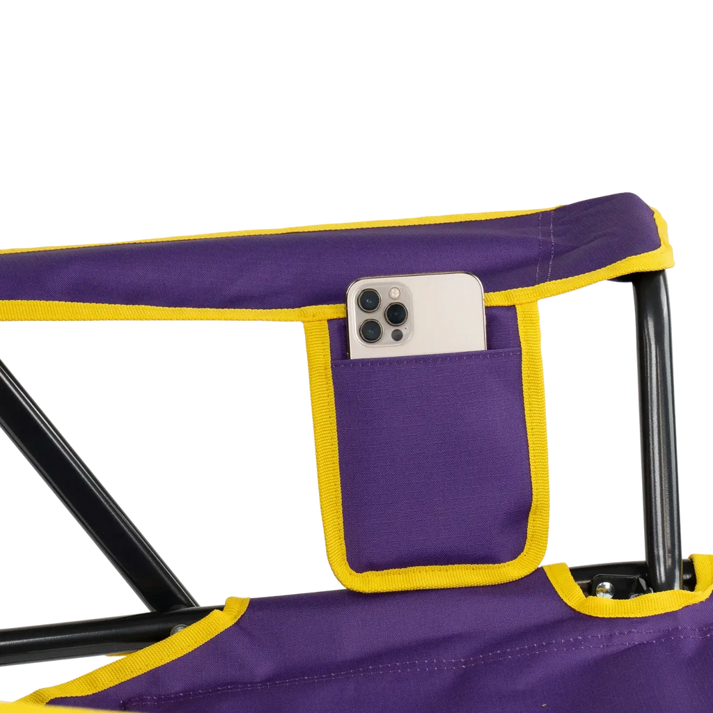 Smooth Motion College Comfort Pro Rocker - LSU Tigers - Choice 880 - Heavy-Duty Kickback Rocker with Beverage Holder Detail