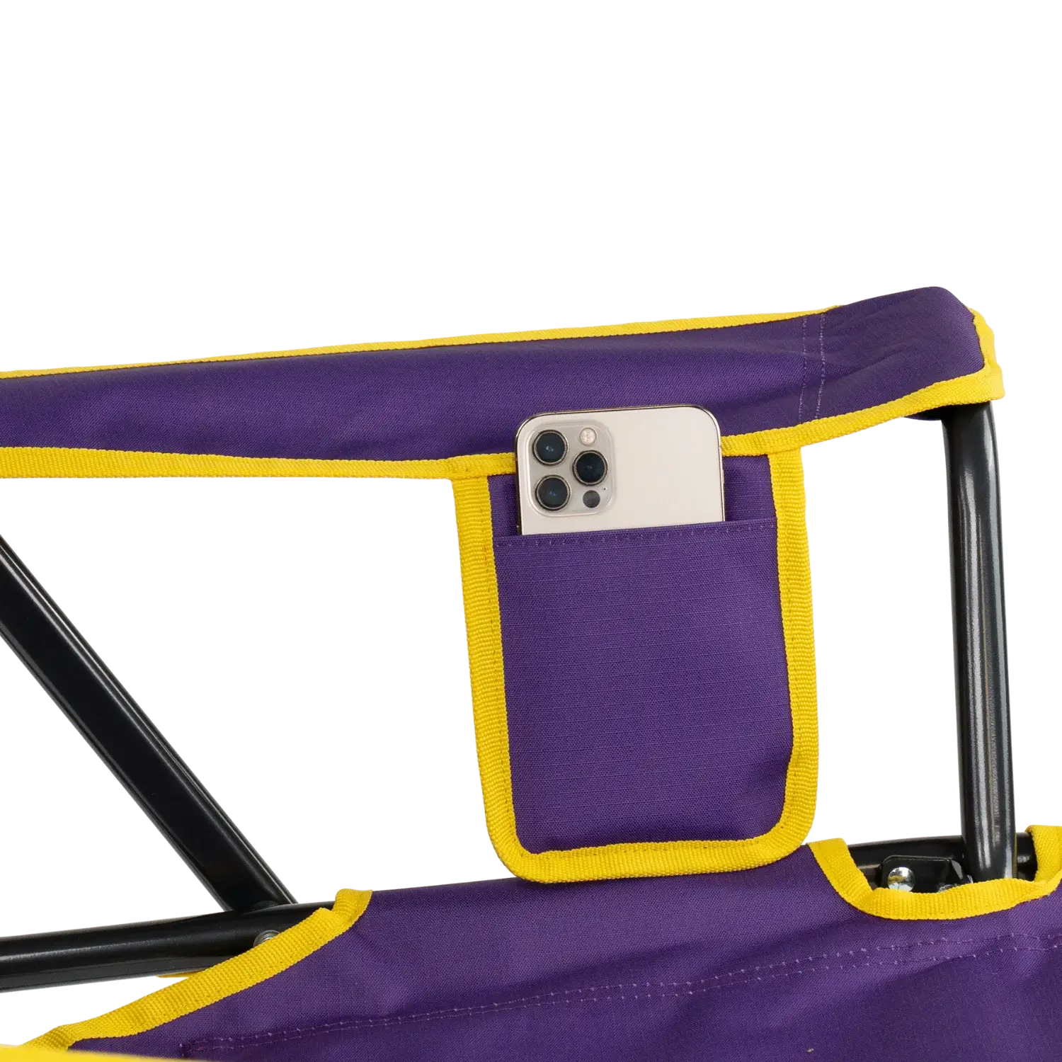 Smooth Motion College Comfort Pro Rocker - LSU Tigers - Choice 880 - Heavy-Duty Kickback Rocker with Beverage Holder Detail