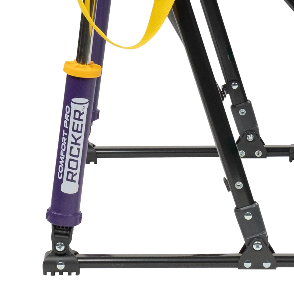 Smooth Motion College Comfort Pro Rocker - LSU Tigers - Choice 880 - Heavy-Duty Kickback Rocker with Beverage Holder Detail