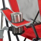 Luxury Camp College Comfort Pro Rocker - Ohio State Buckeyes - Choice 676 - Freestyle Rocker Portable Outdoor Folding Chair Detail