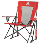 Luxury Camp College Comfort Pro Rocker - Ohio State Buckeyes - Choice 676 - Freestyle Rocker Portable Outdoor Folding Chair Detail