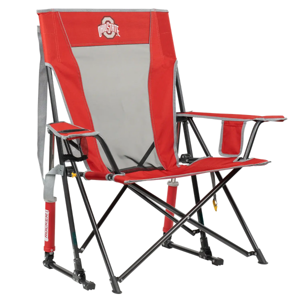 Luxury Camp College Comfort Pro Rocker - Ohio State Buckeyes - Choice 676 - Freestyle Rocker Portable Outdoor Folding Chair - Default Title