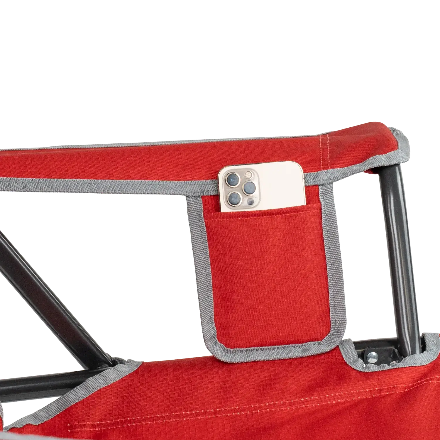 Luxury Camp College Comfort Pro Rocker - Ohio State Buckeyes - Choice 676 - Freestyle Rocker Portable Outdoor Folding Chair Detail