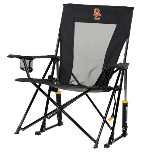 Heavy-Duty Freestyle College Comfort Pro Rocker - USC Trojans - Choice 856 - RoadTrip Rocker Smooth Motion Camp Chair Detail
