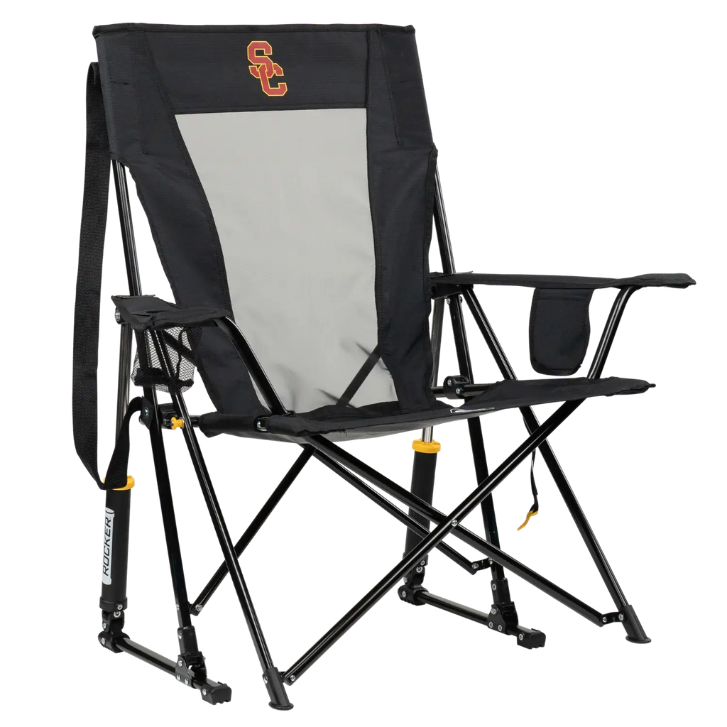 Heavy-Duty Freestyle College Comfort Pro Rocker - USC Trojans - Choice 856 - RoadTrip Rocker Smooth Motion Camp Chair - Default Title