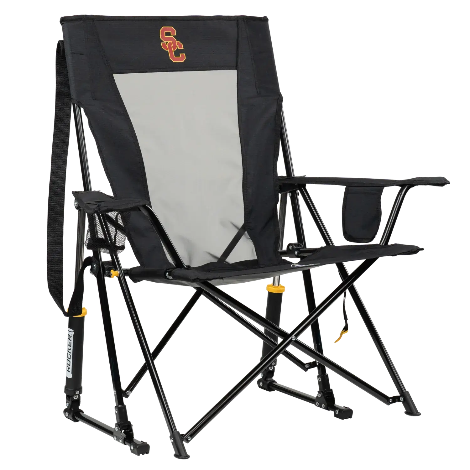 Heavy-Duty Freestyle College Comfort Pro Rocker - USC Trojans - Choice 856 - RoadTrip Rocker Smooth Motion Camp Chair - Default Title