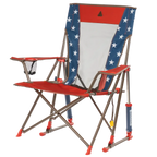 Patented Spring-Action Comfort Pro Rocker - USA Anniversary Deluxe - Choice 424 - Heavy-Duty Kickback Rocker with Beverage Holder Detail