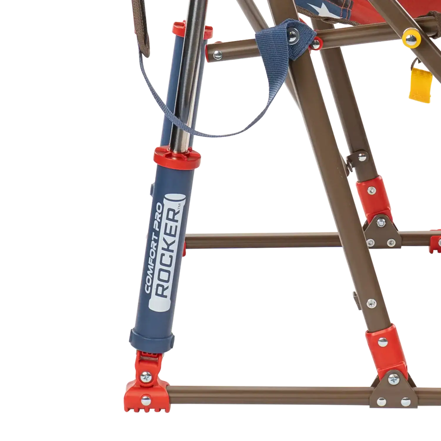 Patented Spring-Action Comfort Pro Rocker - USA Anniversary Deluxe - Choice 424 - Heavy-Duty Kickback Rocker with Beverage Holder Detail