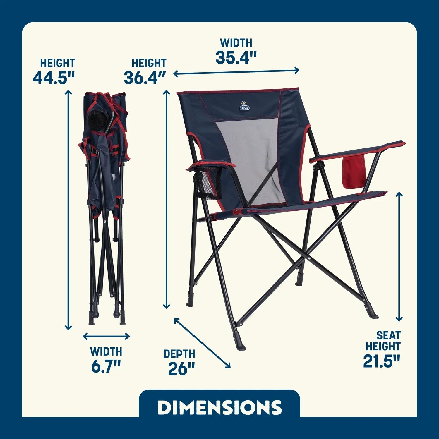 Micro-Folding Comfort Quad Chair - Choice 989 - Space-Saving Micro-Folding Chair for Backpacking Detail