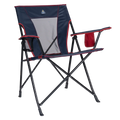 Micro-Folding Comfort Quad Chair - Choice 989 - Space-Saving Micro-Folding Chair for Backpacking - Indigo/Red