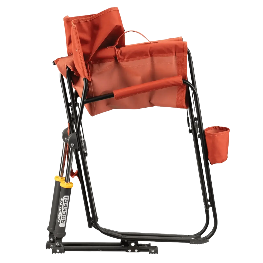 Luxury Camp Freestyle Rocker - Pumpkin Spice - Choice 373 - Freestyle Rocker Portable Outdoor Folding Chair Detail