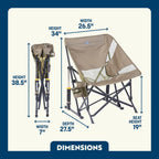 Patented Spring-Action Pod Rocker Elite - Choice 832 - Patented Spring-Action Rocking Chair for Camping Detail