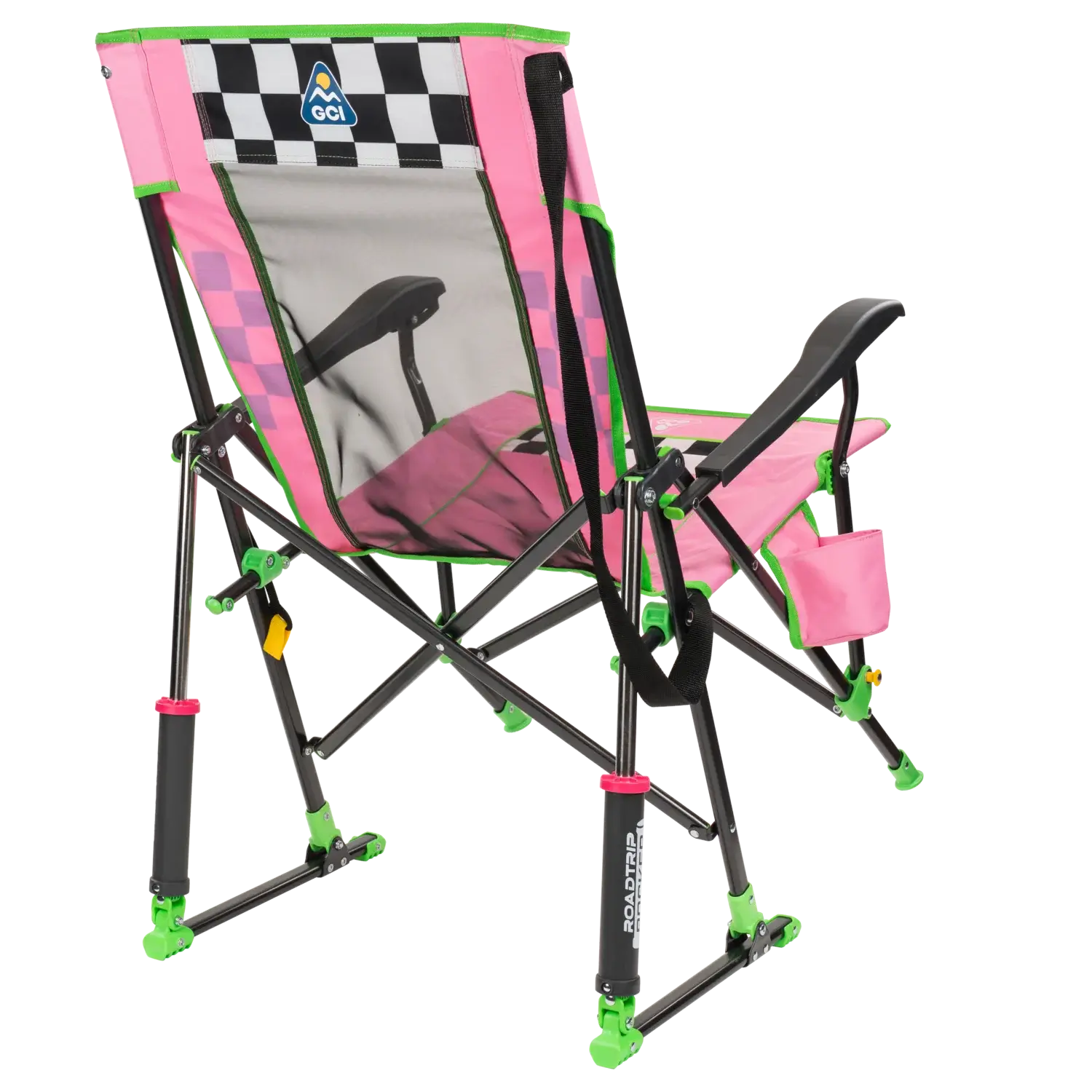 Patented Spring-Action RoadTrip Rocker - NASCAR For Her - Choice 560 - RoadTrip Rocker Smooth Motion Camp Chair Detail