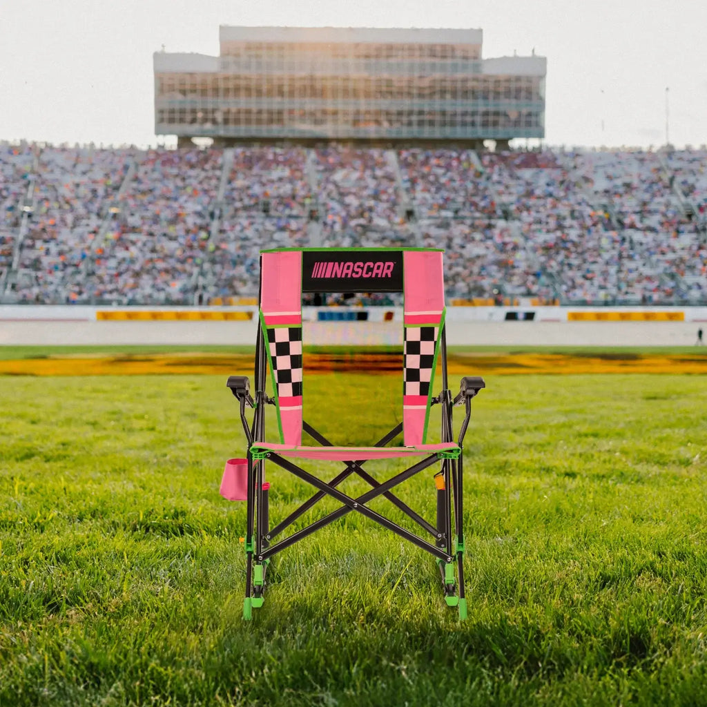 Patented Spring-Action RoadTrip Rocker - NASCAR For Her - Choice 560 - RoadTrip Rocker Smooth Motion Camp Chair Detail