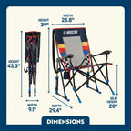 Patented Spring-Action RoadTrip Rocker - NASCAR For Him - Choice 453 - Patented Spring-Action Rocking Chair for Camping Detail