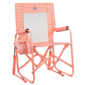 Luxury Camp Stowaway Rocker - Choice 794 - Freestyle Rocker Portable Outdoor Folding Chair - Coral Mosaic